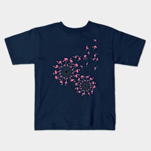 Dandelion flamingo Kids T-Shirt